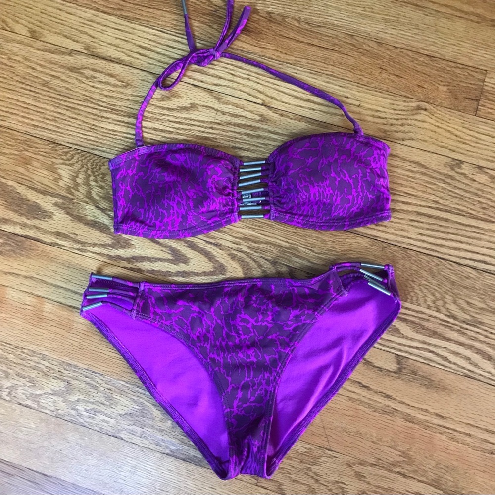 H&M Purple Patterned Bikini